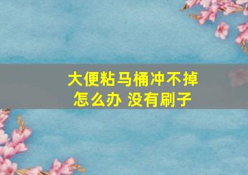 大便粘马桶冲不掉怎么办 没有刷子